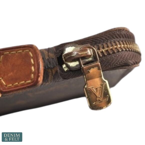 Louis Vuitton Brown Monogram Poche Escapade Wallet Zippered Travel Clutch RARE - Picture 6 of 15